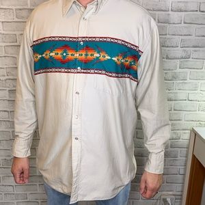 PENDLETON Western Khaki Button Shirt